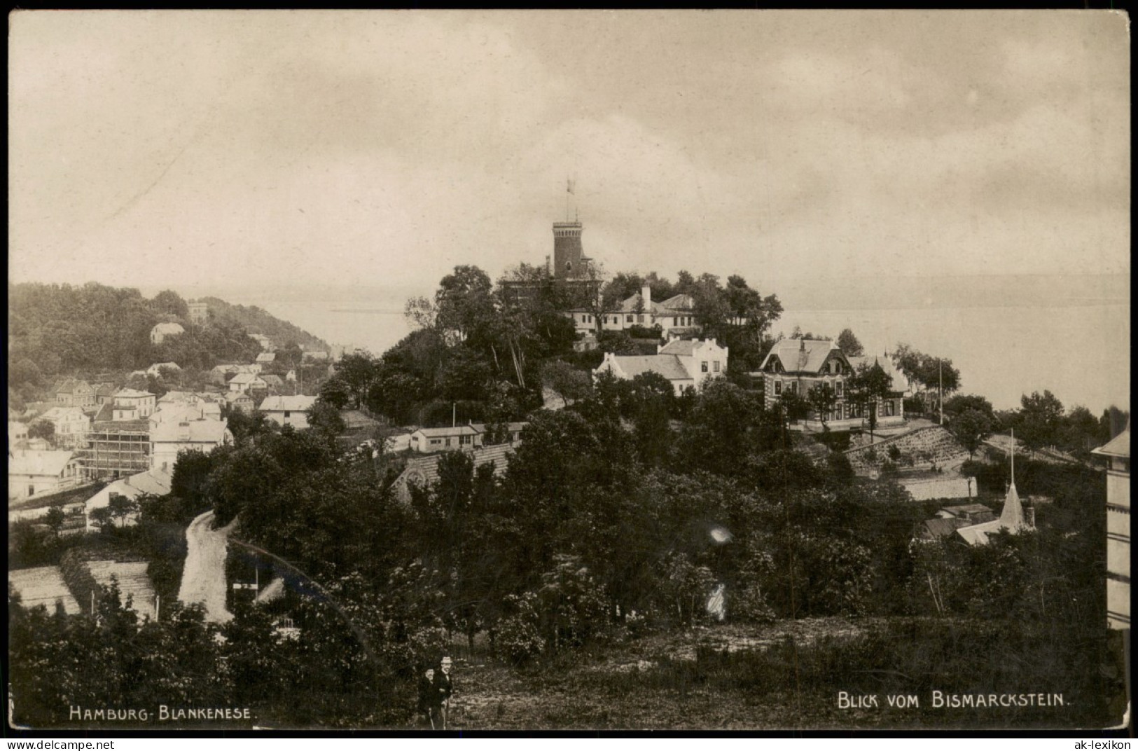 Blankenese-Hamburg BLICK VOM BISMARCKSTEIN; Panorama Ansicht 1925 - Blankenese