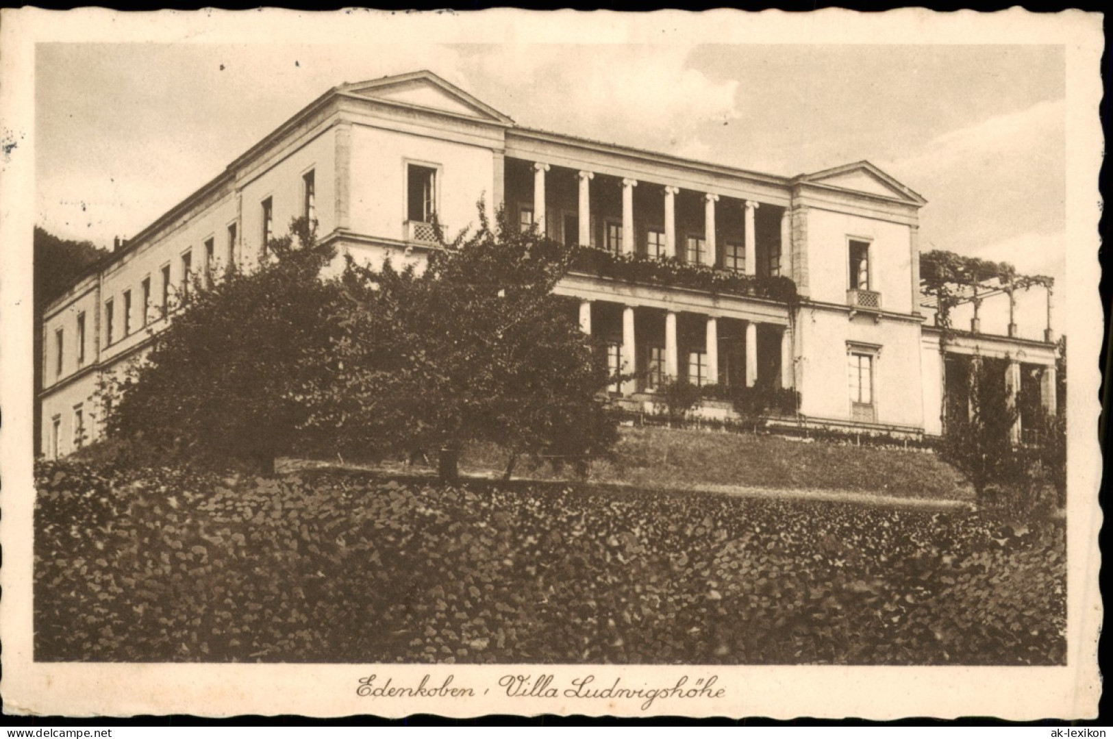 Ansichtskarte Edenkoben Ortsansicht Villa Ludwigshöhe 1930  Stempel EDENKOBEN - Edenkoben