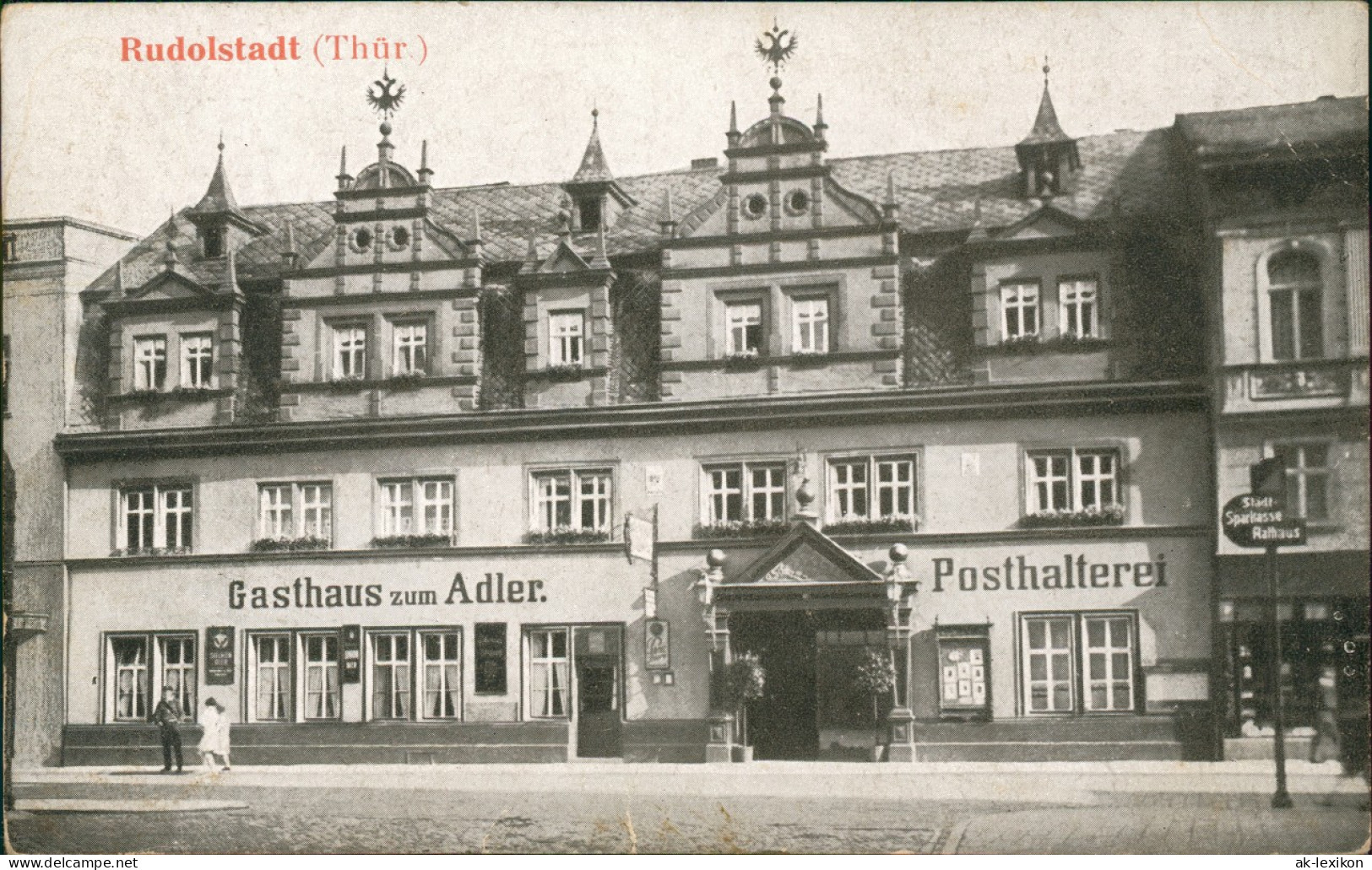 Ansichtskarte Rudolstadt Gast- Und Rasthaus ,,Zum Adler" 1927 - Rudolstadt