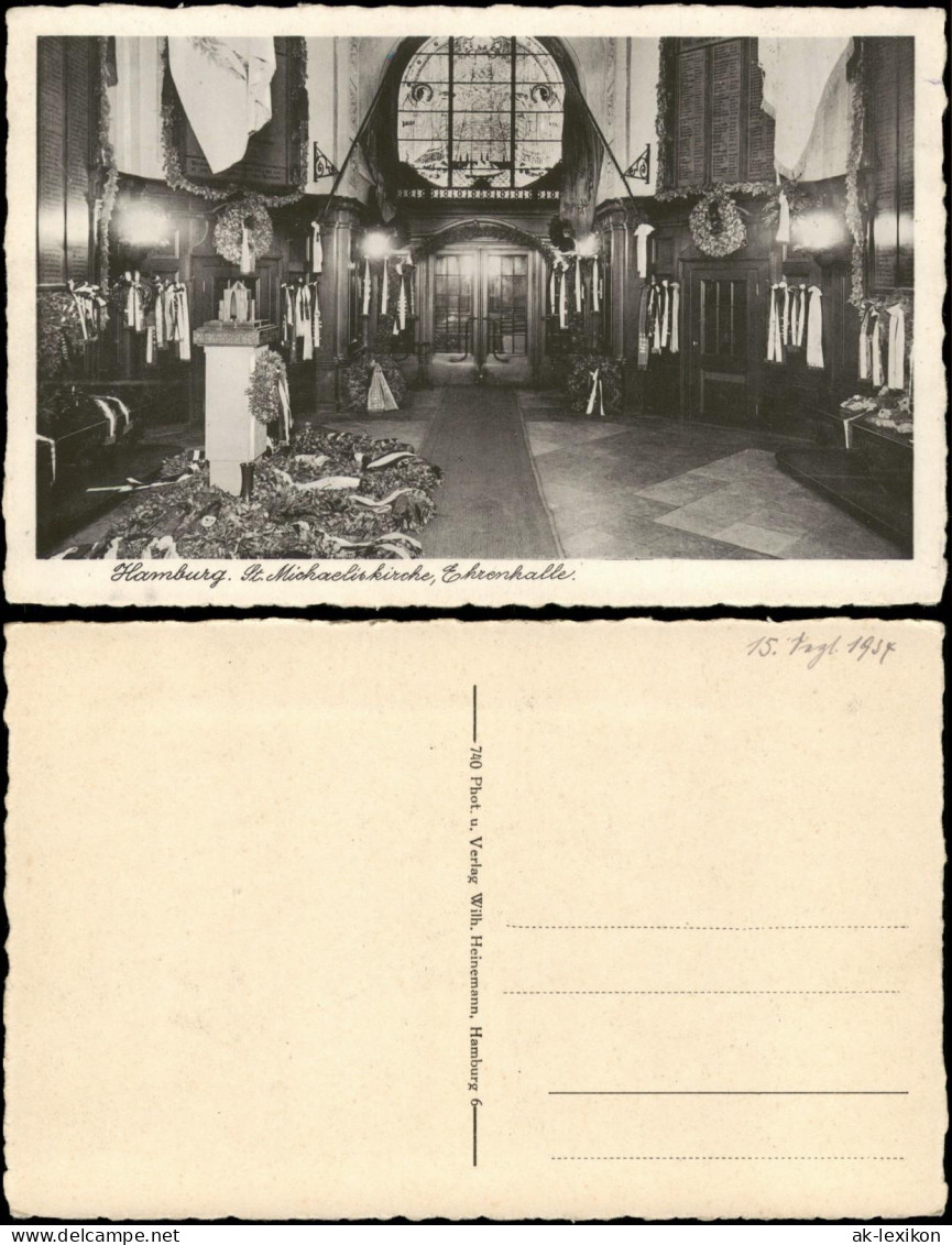 Ansichtskarte Neustadt-Hamburg St. Michaeliskirche, Ehrenhalle 1930 - Autres & Non Classés