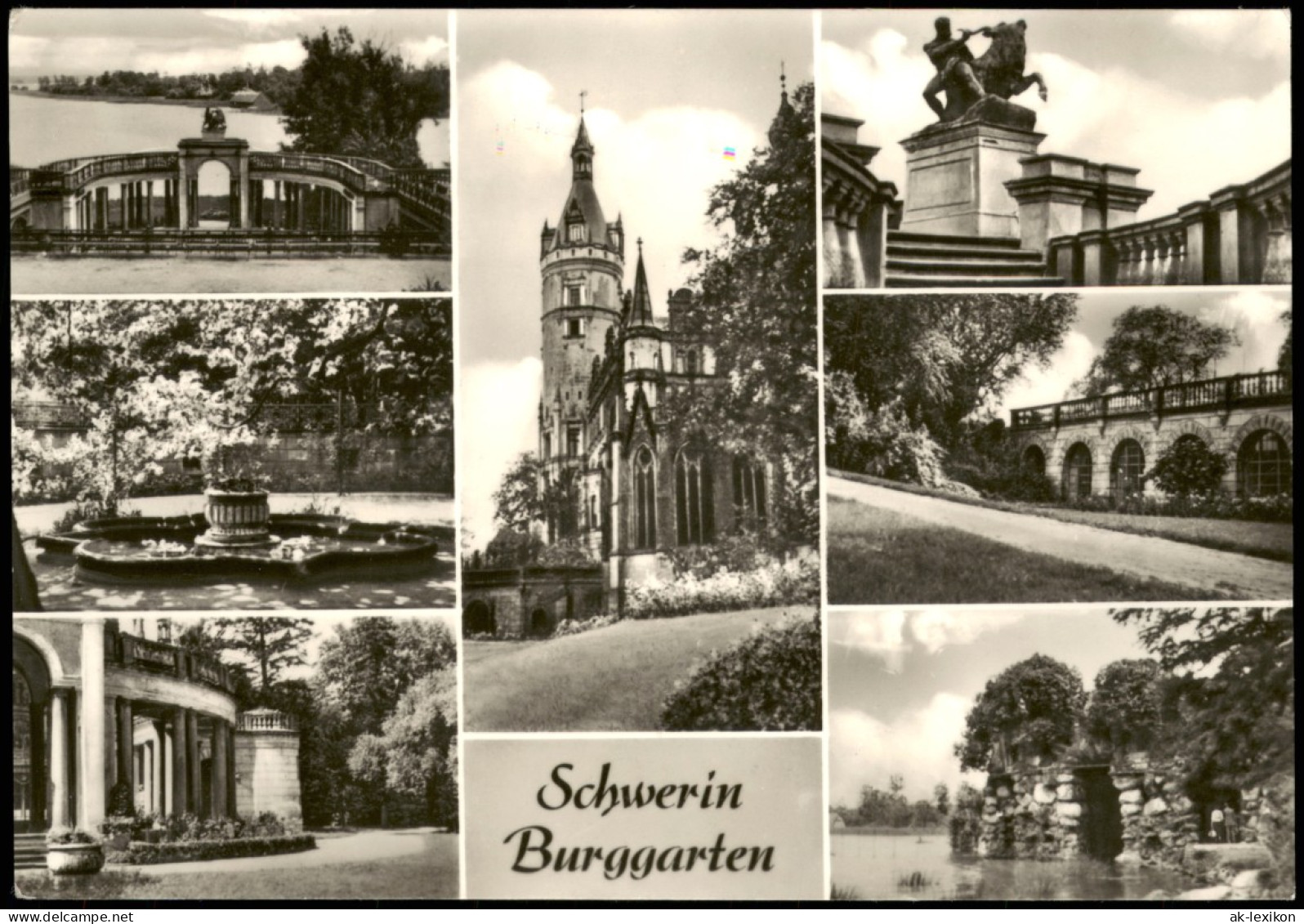 Ansichtskarte Schwerin Burggarten, Mehrbildkarte 1974 - Schwerin