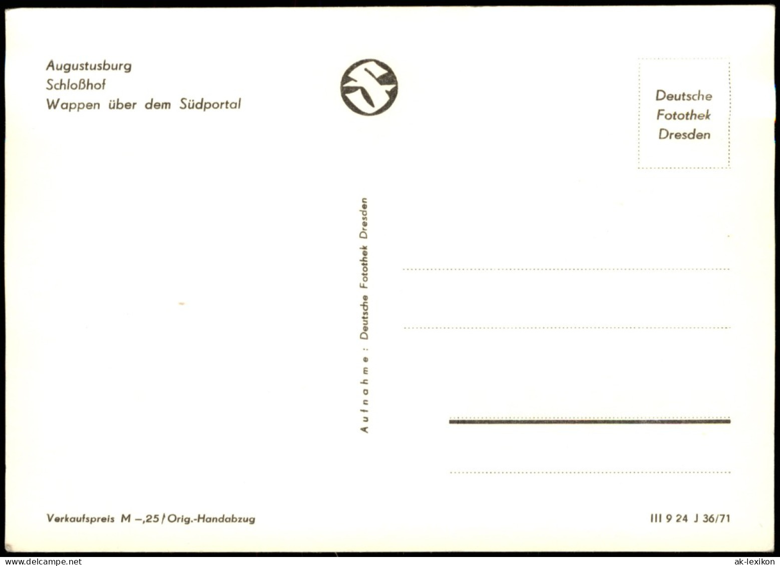 Augustusburg Erzgebirge Schloss Augustusburg Wappen über Dem Südportal 1971 - Augustusburg