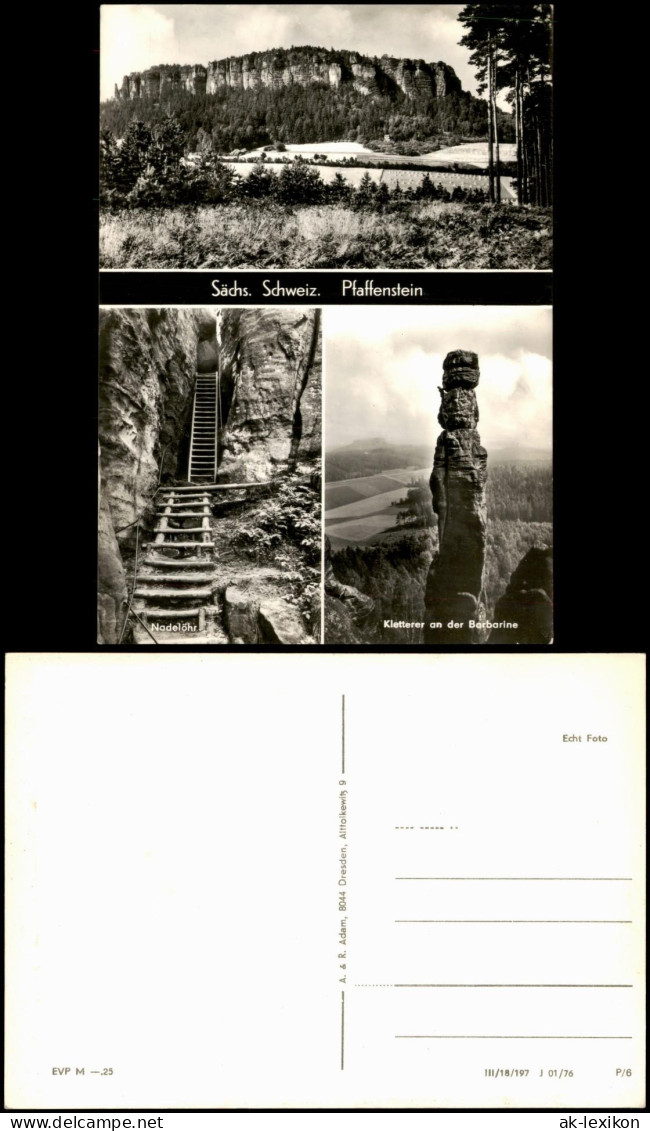 Pfaffendorf-Königstein Sächsische Schweiz Pfaffenstein  Bergsteiger 3 Bild 1976 - Königstein (Sächs. Schw.)