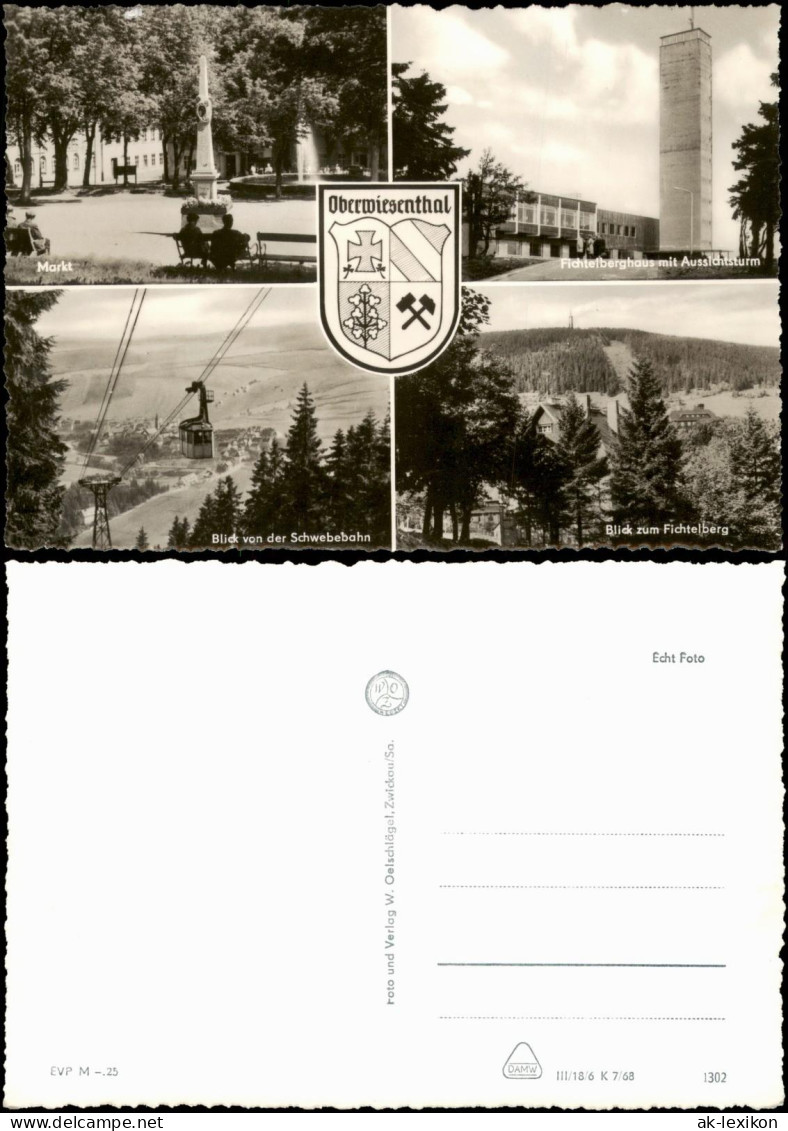 Oberwiesenthal Schwebebahn Markt Fichtelberghaus Mit Aussichtsturm 1968 - Oberwiesenthal