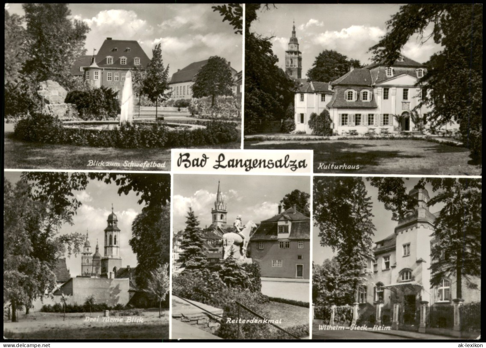 Bad Langensalza DDR Mehrbild-AK Mit Kulturhaus,   Wilhelm-Pieck-Heim 1975 - Bad Langensalza