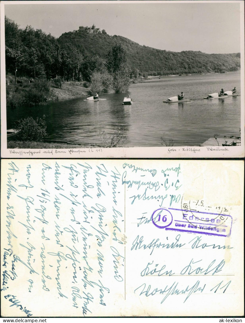 Waldeck (am Edersee) Wassersport Auf Dem Edersee - Trettboote 1954 - Waldeck