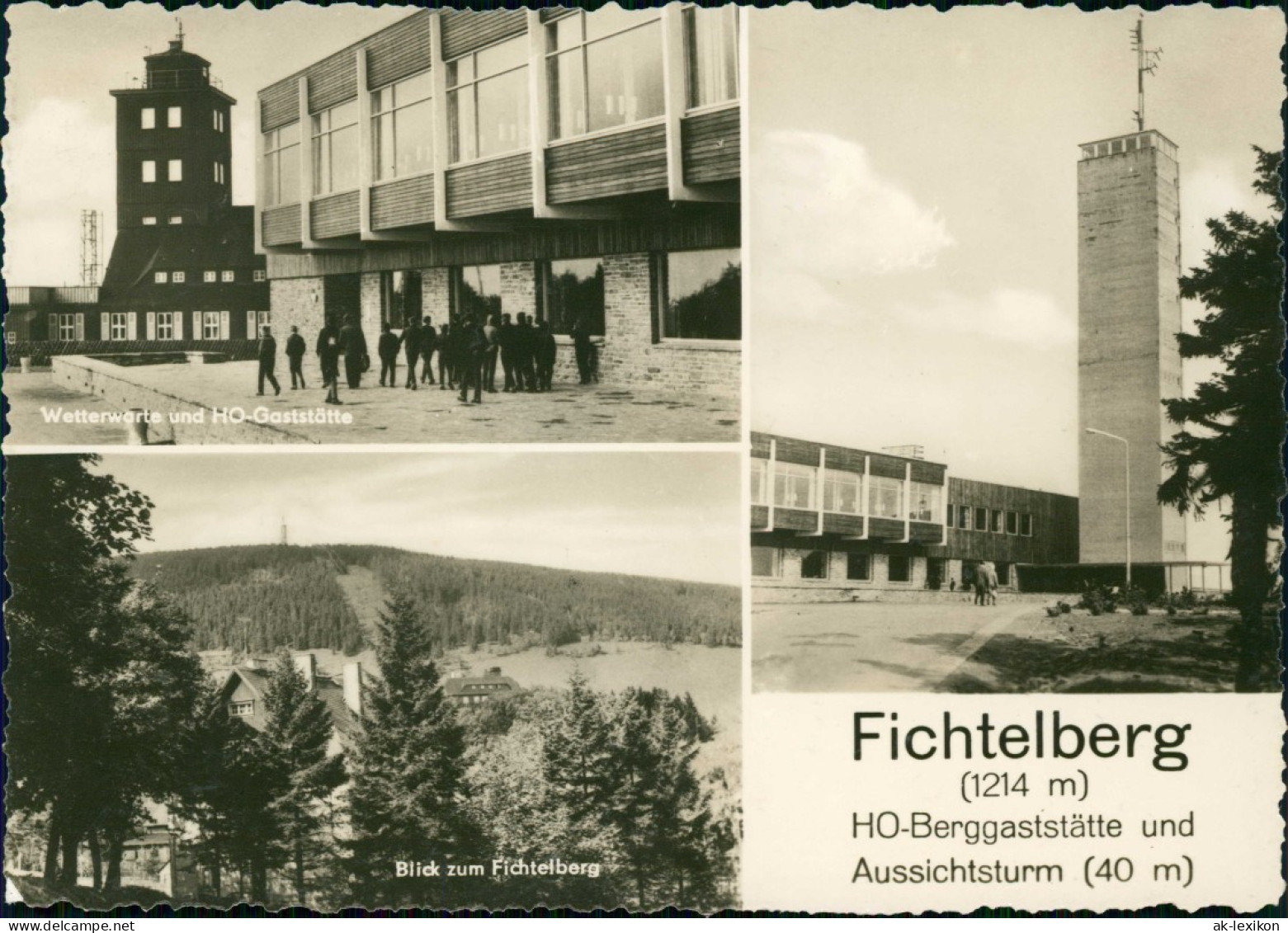 Ansichtskarte Oberwiesenthal Wetterwarte Und HO-Gaststätte - 3 Bild 1968 - Oberwiesenthal