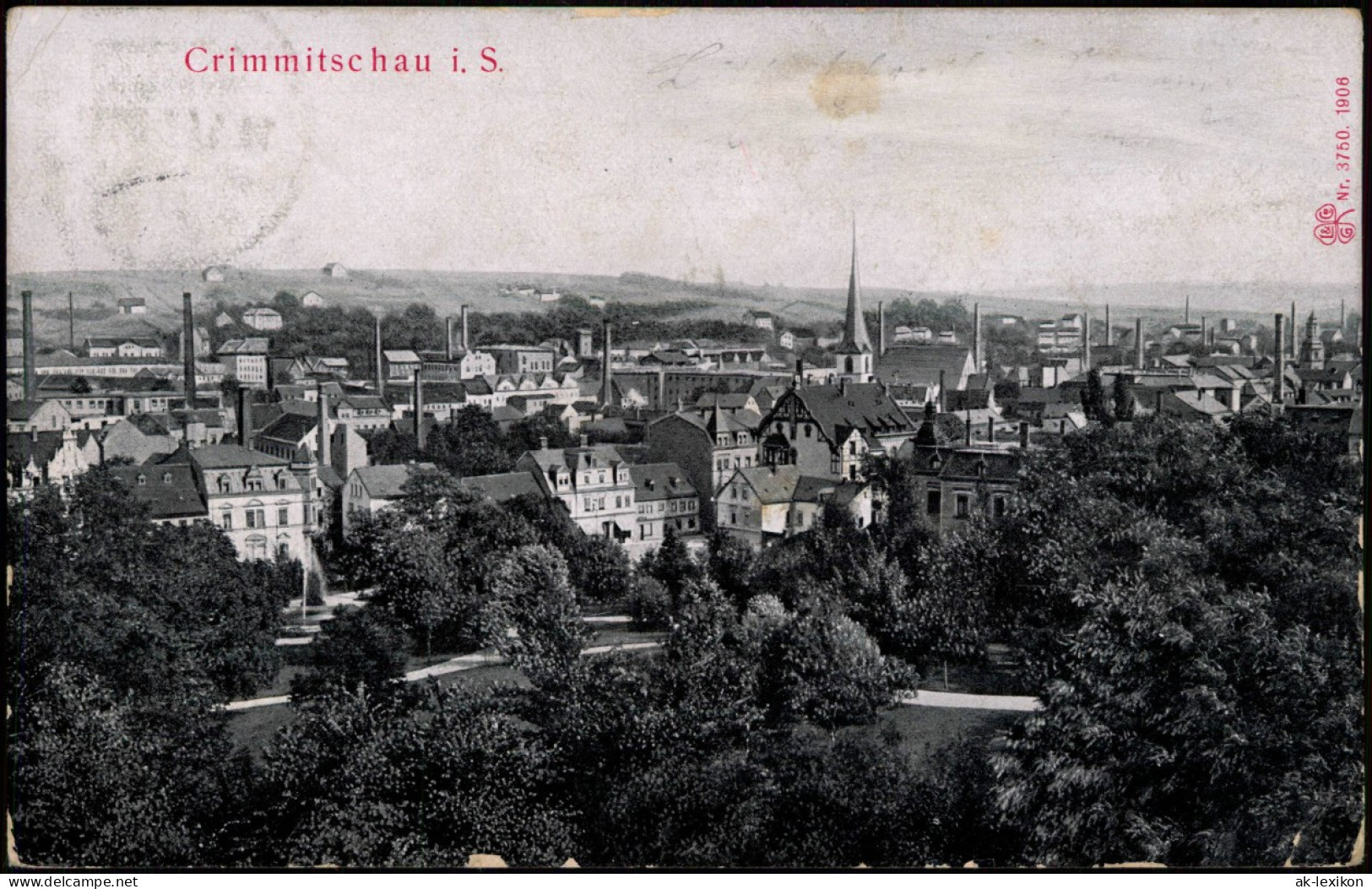 Ansichtskarte Crimmitschau Panorama-Ansicht 1907 - Crimmitschau