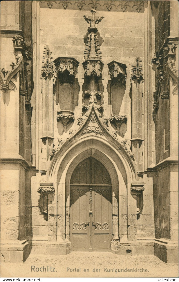 Ansichtskarte Rochlitz Portal An Der Kunigundenkirche. 1921 - Rochlitz