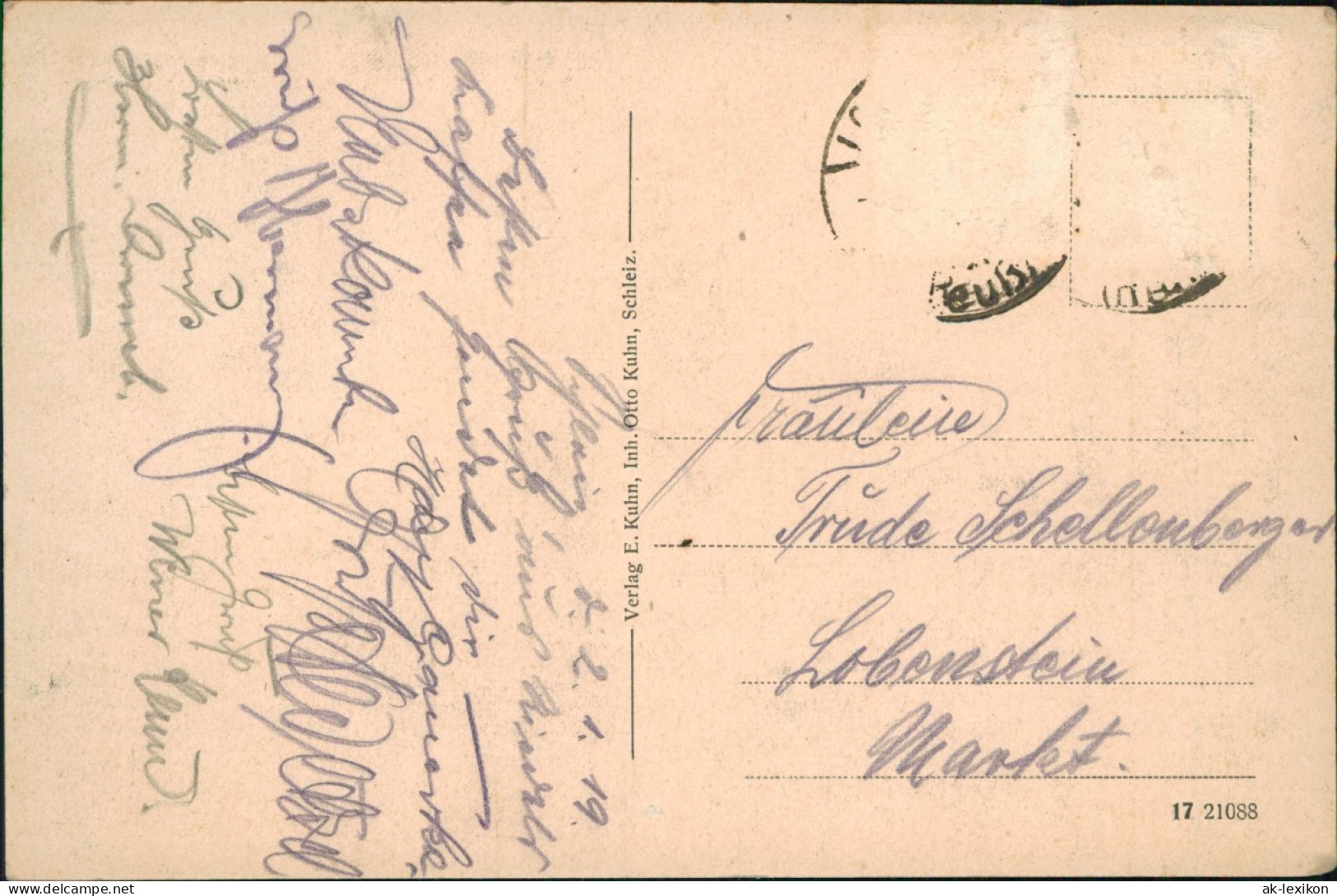 Ansichtskarte Schleiz Totale 1919 - Schleiz