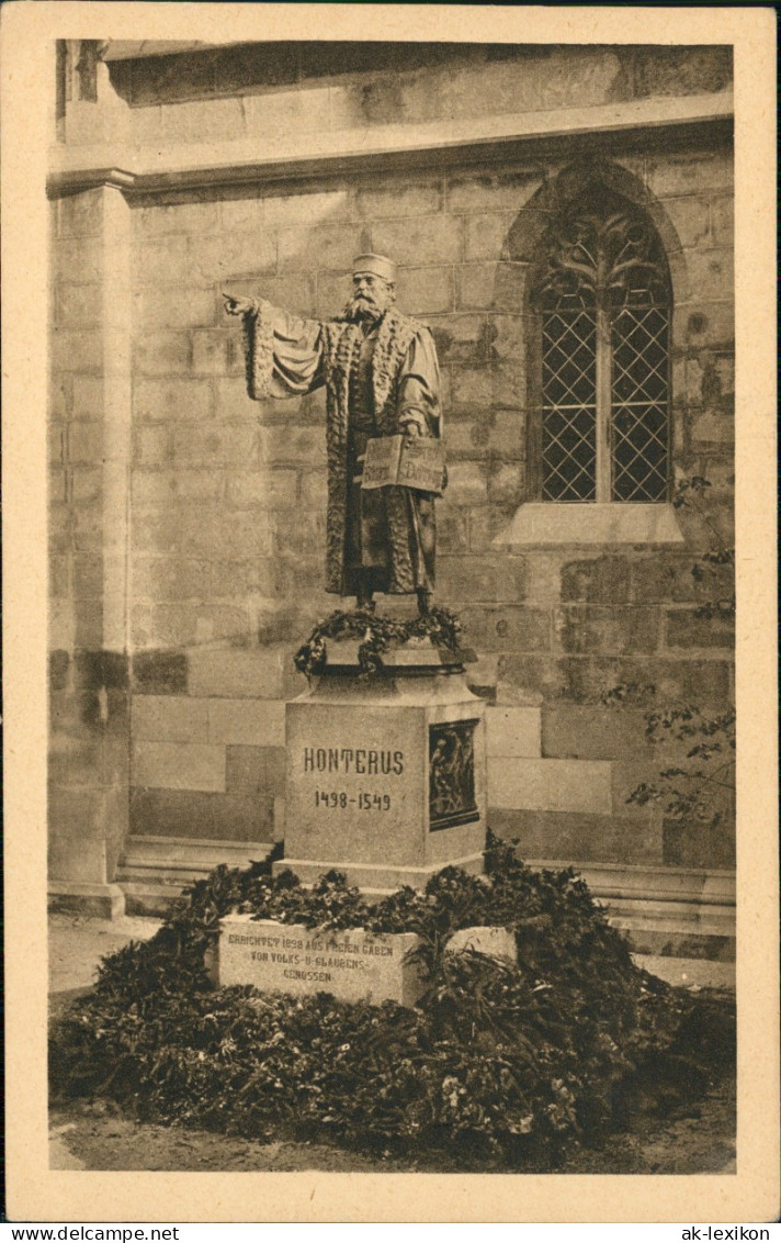 Postcard Kronstadt Braşov (Brassó) Honterus-Denkmal. 1917 - Rumänien