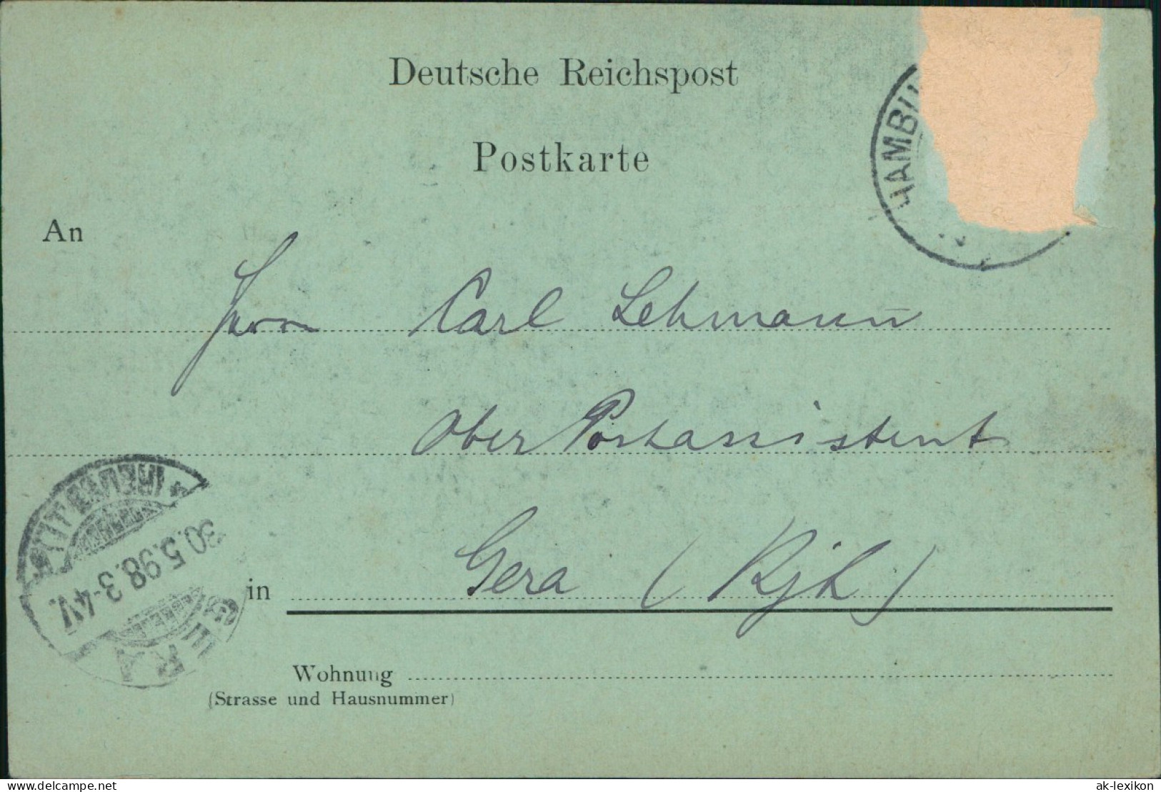 Ansichtskarte Hamburg Alsterlust - Mondscheinlitho 1897 - Autres & Non Classés