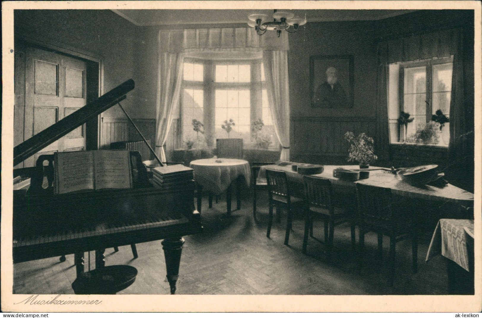 Ansichtskarte Tutzing Klavierraum Beringerheim Starnberger See 1931 - Tutzing