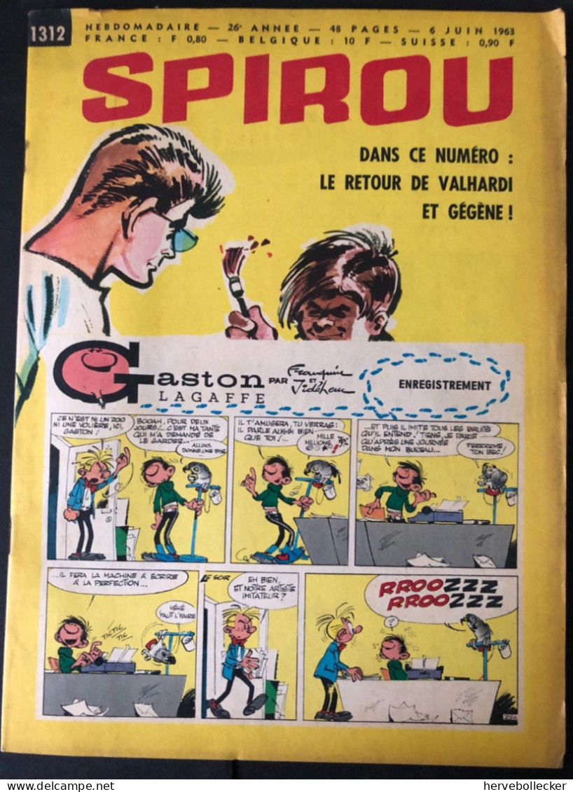 Spirou Hebdomadaire N° 1312 - 1963 - Spirou Magazine
