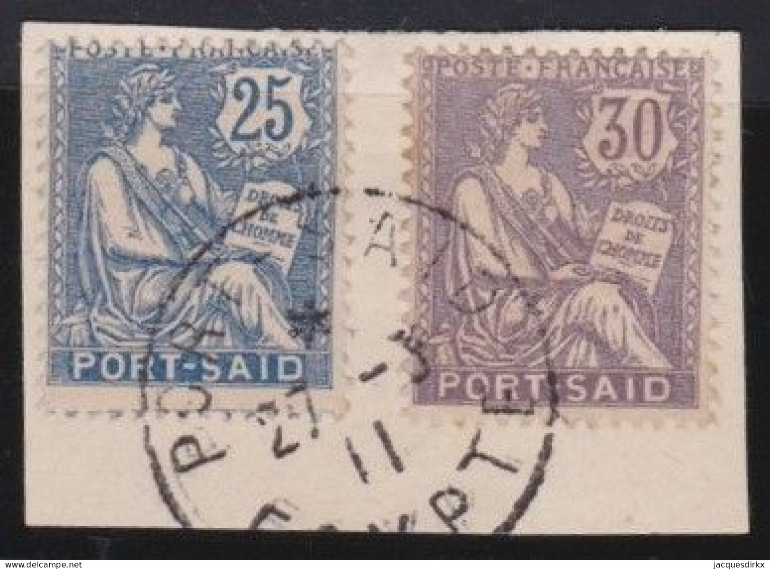 Port Saïd    .  Y&T   .   28/29 Sur Papier      .      O     .      Oblitéré - Used Stamps