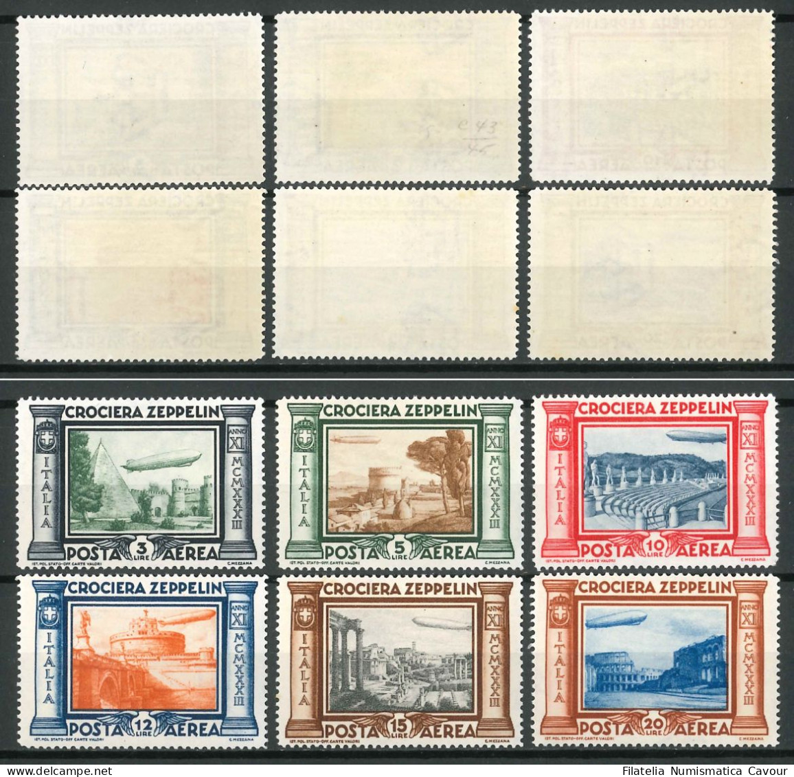 1933 - ** (Catalogo Sassone N.° PA 45/50) (36) - Poste Aérienne