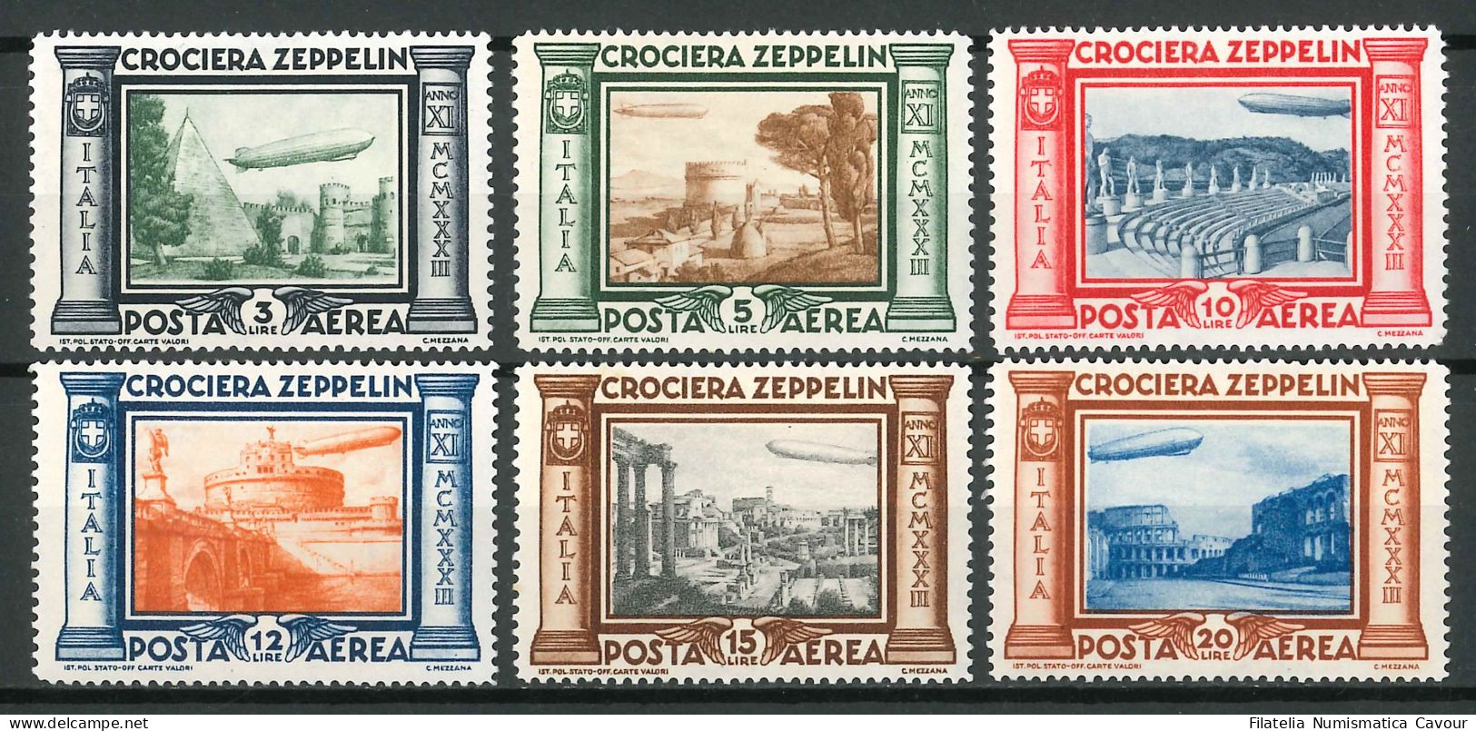 1933 - ** (Catalogo Sassone N.° PA 45/50) (36) - Poste Aérienne