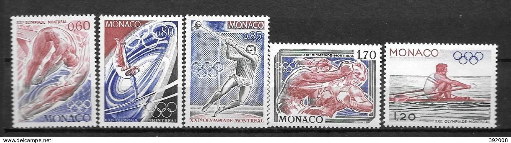 1976 - 1057 à 1061 **MNH - Jeux Olympiques De Montréal - Nuovi