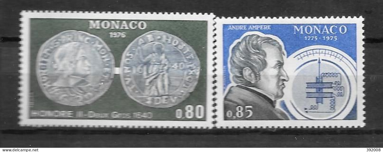 1975 - 1040 + 1041 **MNH - Numismate, André Ampère - Nuovi