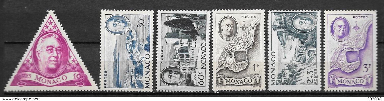 1946 - 295 à 300 **MNH  - Hommage à Roosevelt - Nuevos