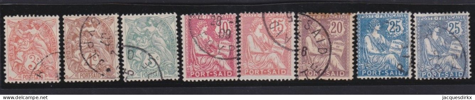 Port Saïd    .  Y&T   .   8 Timbres     .      O     .      Oblitéré - Used Stamps