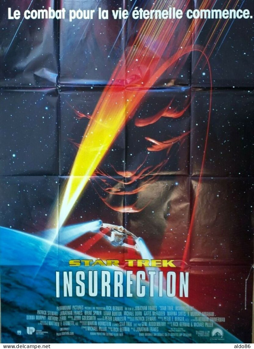 Affiche 120 X 160 Du Film "STAR TREK INSURRECTION" De Jonathan Frakes . - Affiches
