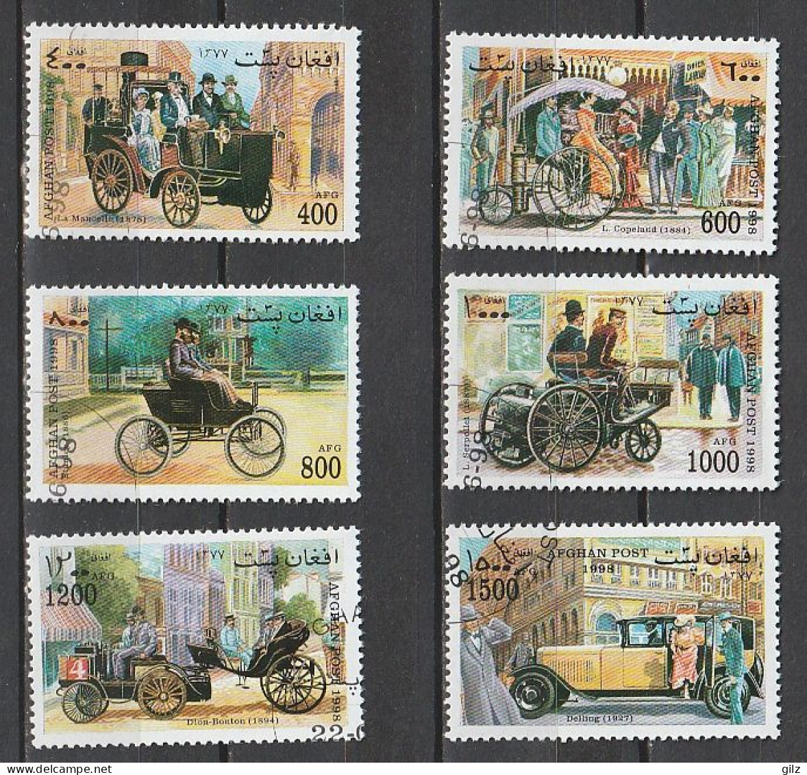 Afghanistan 1791-1796 Serie Complete Oblitéré 1998 - Autos