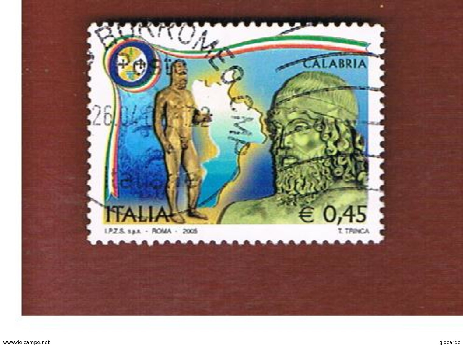 ITALIA REPUBBLICA  -   2005   REGIONI: CALABRIA   -   USATO  ° - RIF. 30260 - 2001-10: Oblitérés