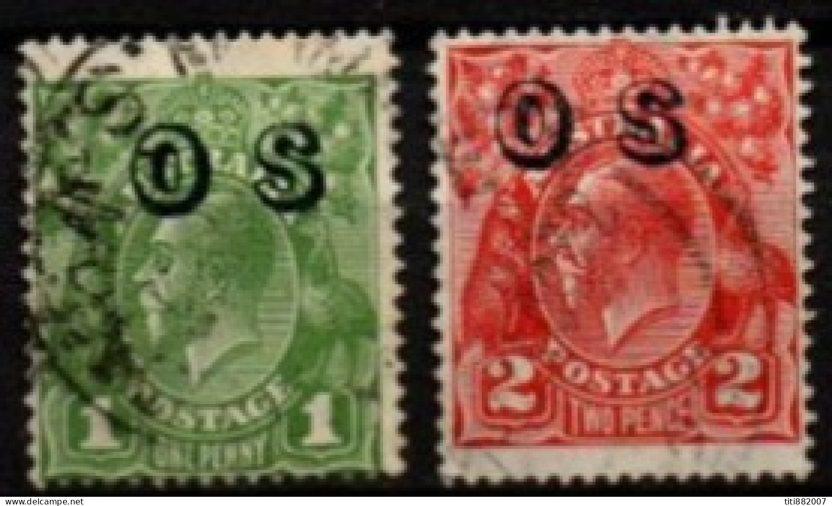 AUSTRALIE   -  Service   -   1932.   Y&T N° 56 / 57  Oblitérés - Dienstmarken