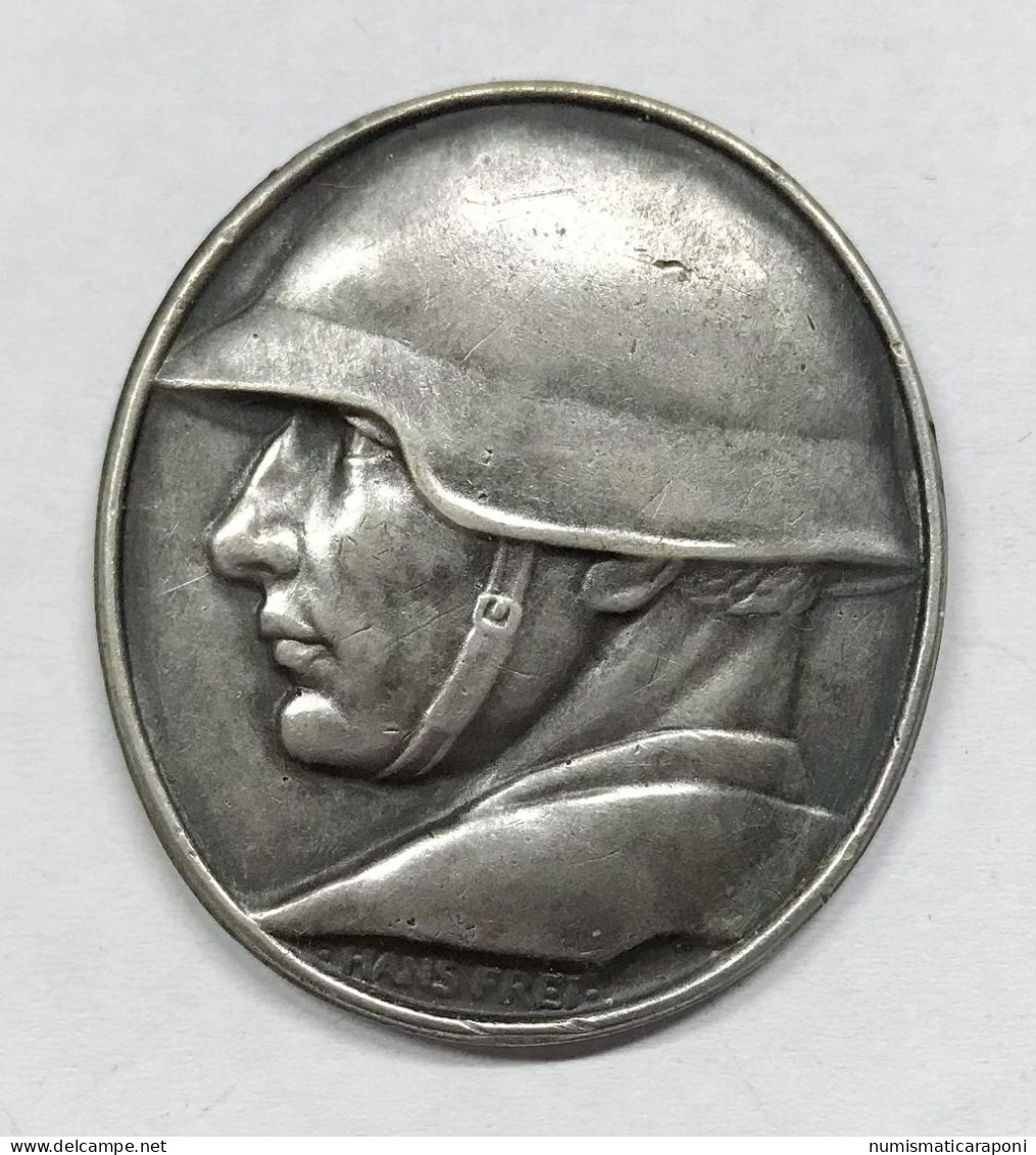 Medaglia Supporto Nazionale Svizzero Per I Soldati E Le Famiglie Italiane 1918 Appiccagnolo Divelto E.997 - Royaux/De Noblesse