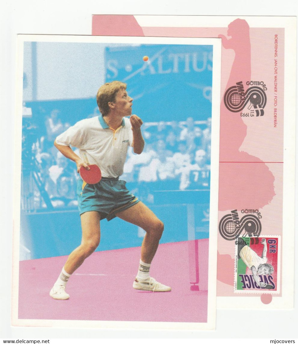 TABLE TENNIS - 11th & 23 May 1993 World Championships EVENT Postcards SWEDEN Stamps Cover Postcard Sport - Table Tennis