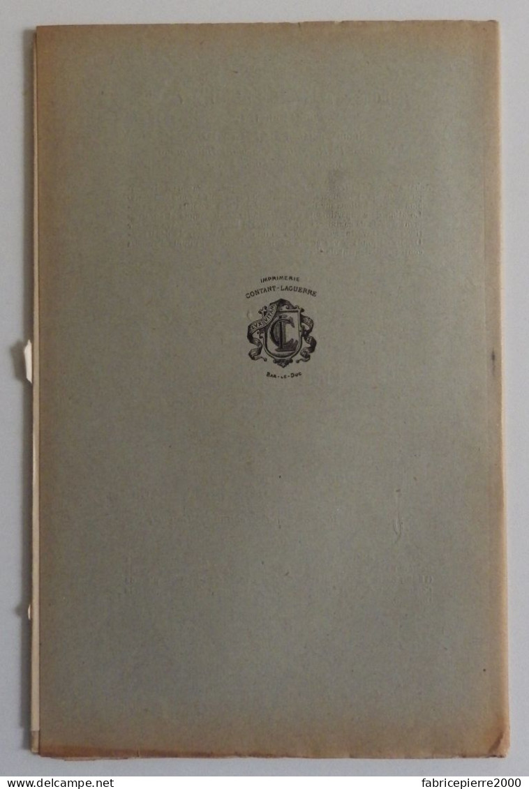 BULLETIN DE LA SOCIETE DES LETTRES SCIENCES ET ARTS DE BAR-LE-DUC 1923 N°4-6 TBE Meuse Nettancourt - Lorraine - Vosges