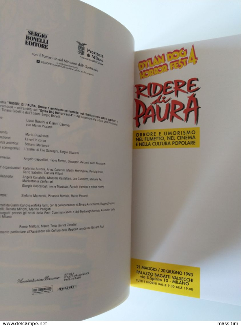 DYLAN DOG HORROR FEST 4 - RIDERE DI PAURA - Catalogo Mostra Maggio/giugno 1993 - Dylan Dog