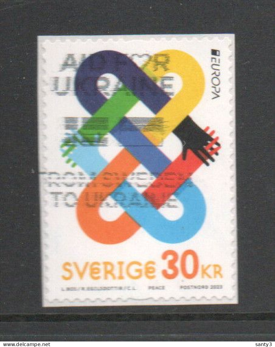 Zweden 2023 Yv 3456 Europa Cept, Hoge Waarde,  Gestempeld Op Papier - Used Stamps