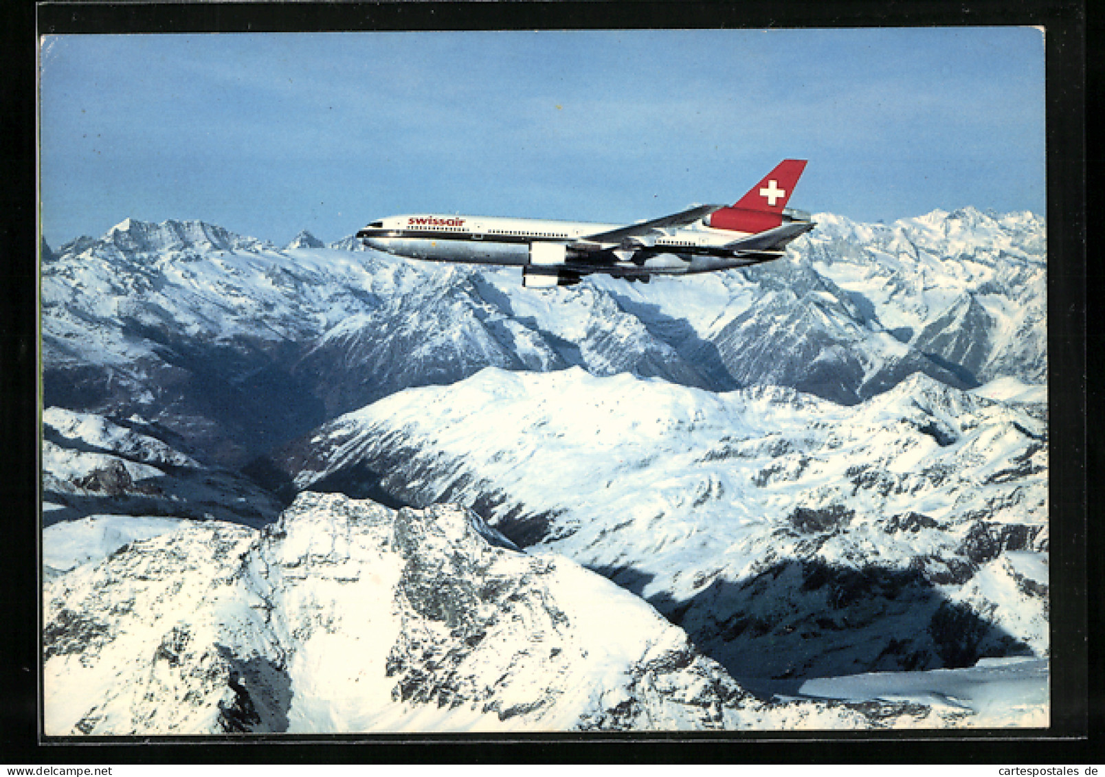 AK Swissair DC 10 über Den Schweizer Alpen  - 1946-....: Era Moderna