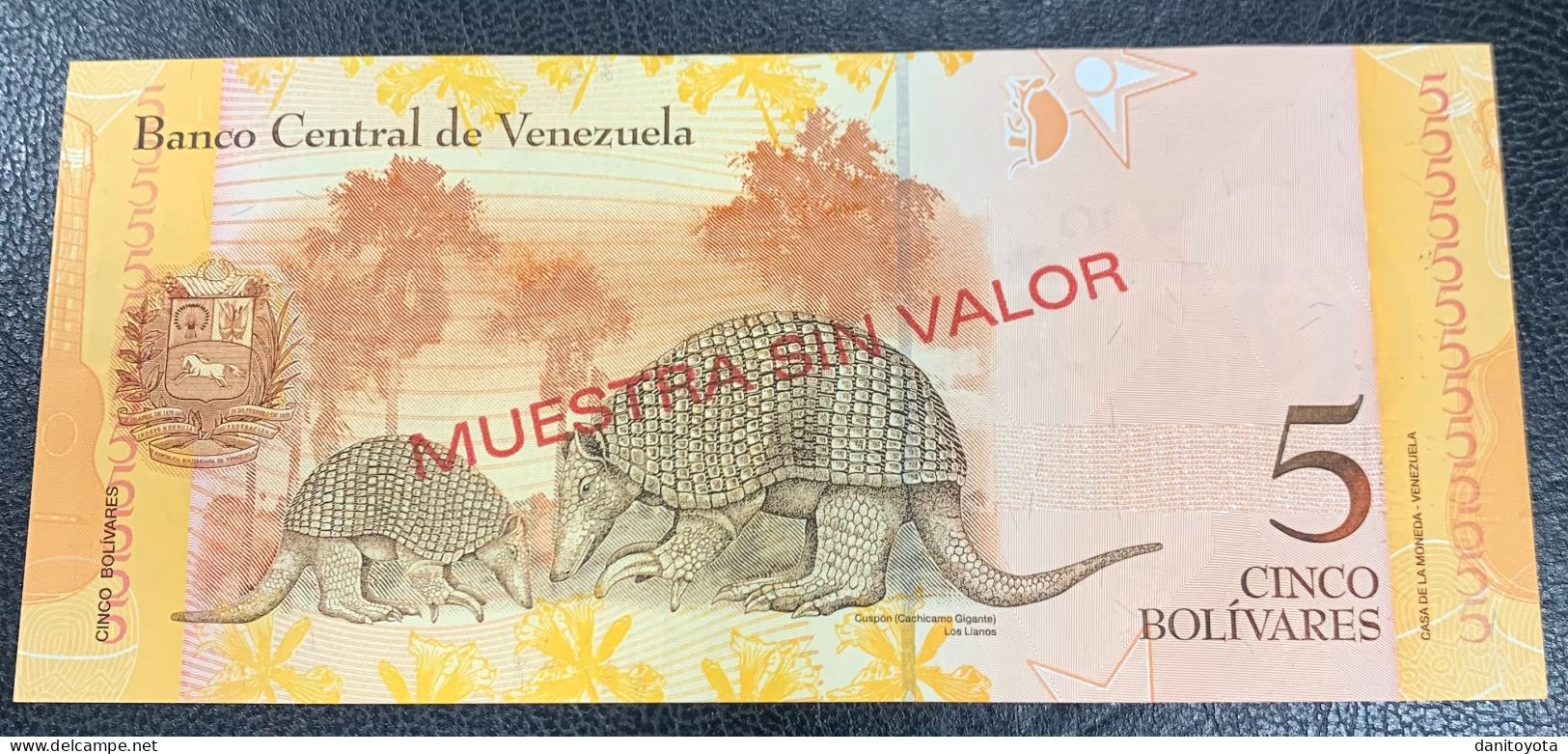 VENEZUELA. 5 BOLIVARES 26 DE MARZO 2007. SOBRECRAGA "MUESTRA SIN VALOR" SIN CIRCULAR - Venezuela