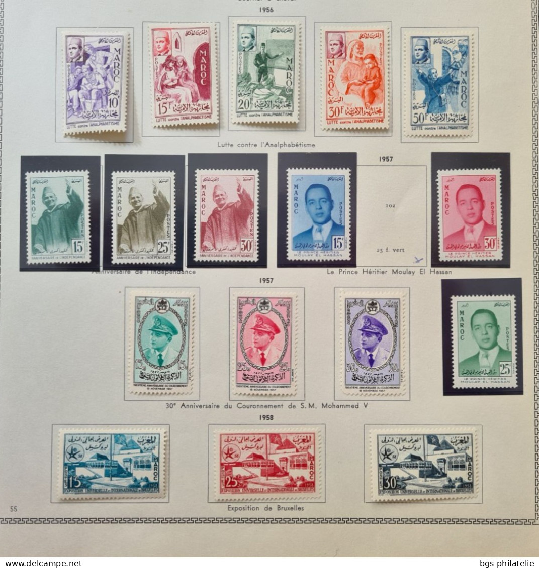 Collection De Timbres Du Maroc Neufs ** , Neufs * Et Quelques Oblitérés. - Collections (sans Albums)