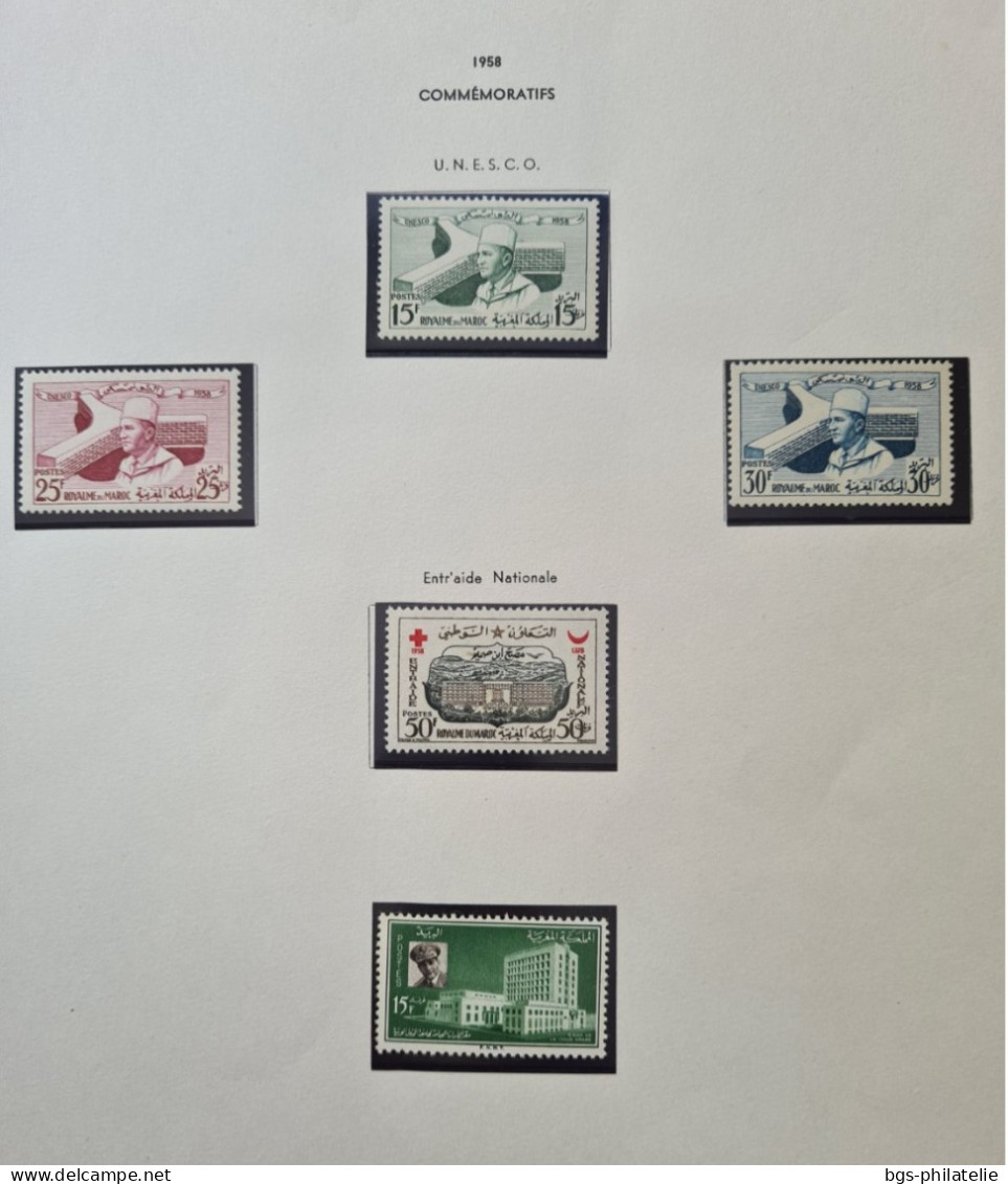 Collection De Timbres Du Maroc Neufs ** , Neufs * Et Quelques Oblitérés. - Collections (sans Albums)