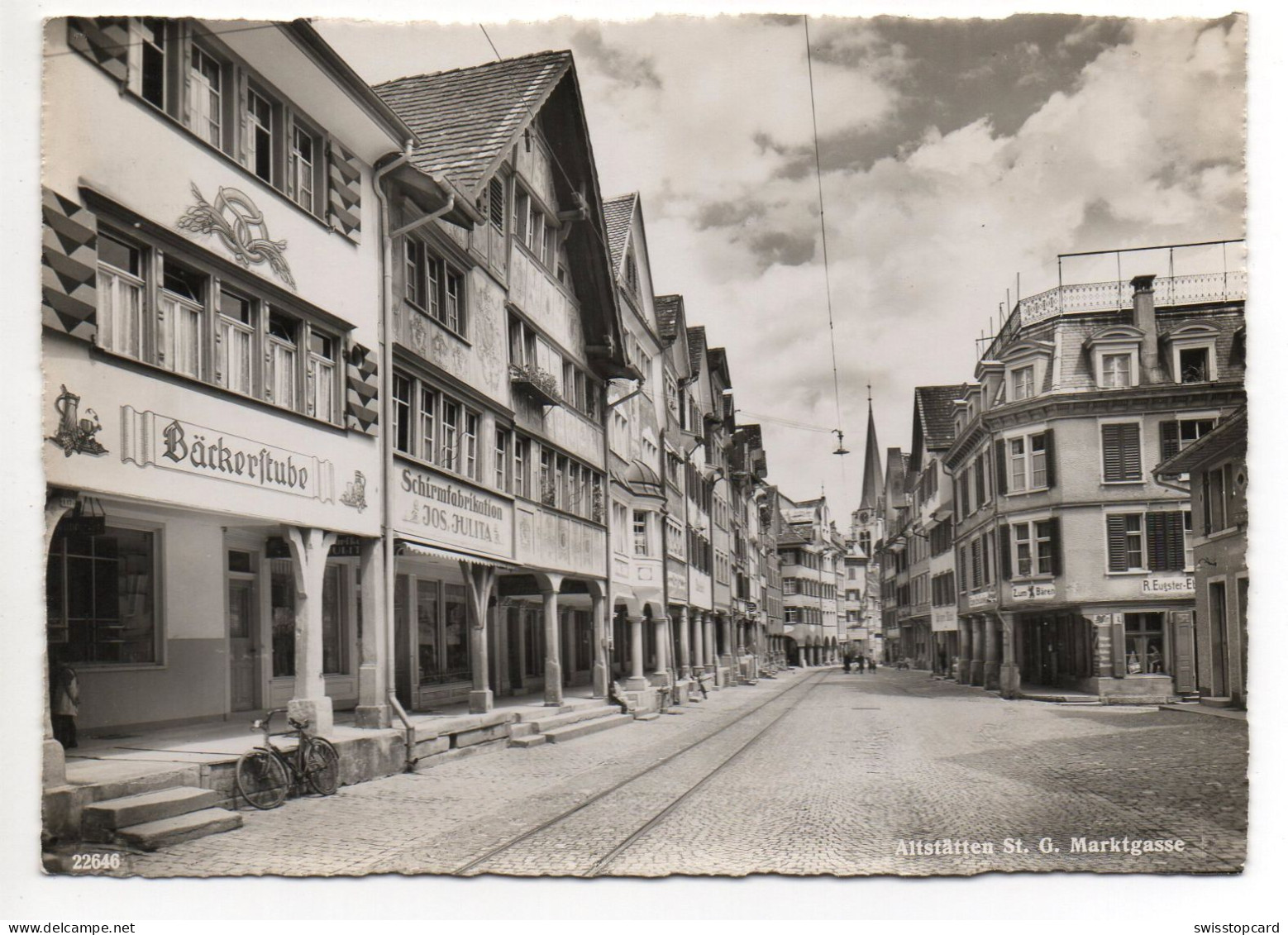 ALTSTÄTTEN Marktgasse, Bäckerstube, Schirmfabrikation Jos. Julita - Altstätten