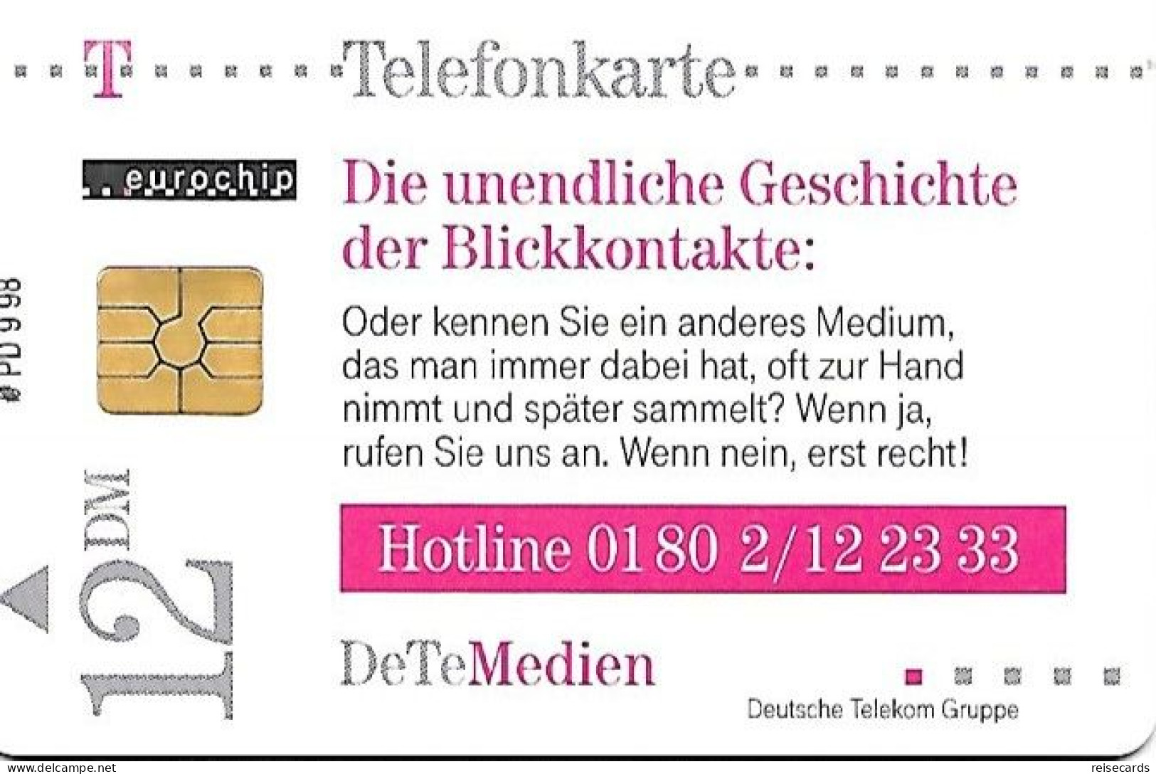 Germany: Telekom PD 9.98 Die Unendliche Gschichte Der Blickkontakte - P & PD-Series: Schalterkarten Der Dt. Telekom