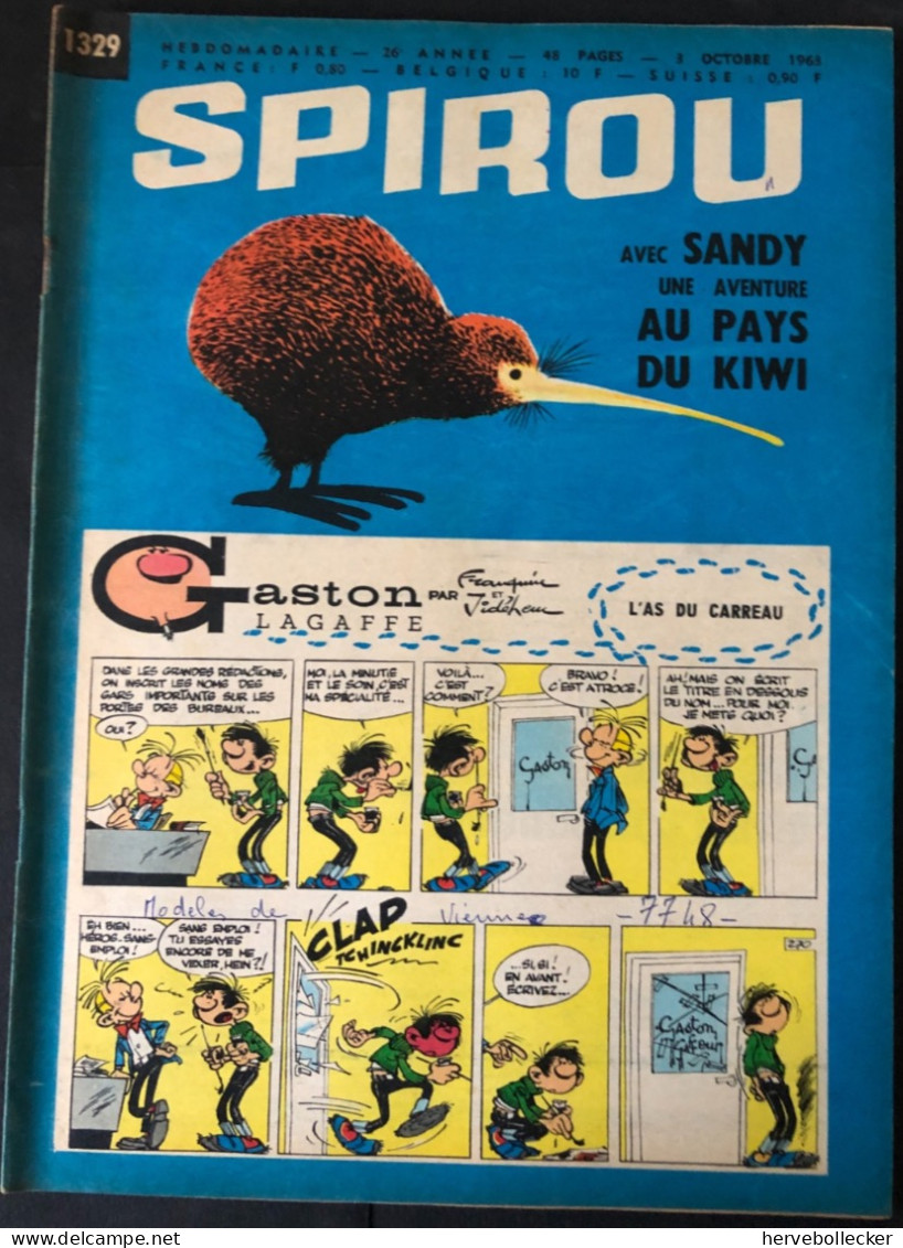 Spirou Hebdomadaire N° 1329 - 1963 - Spirou Magazine