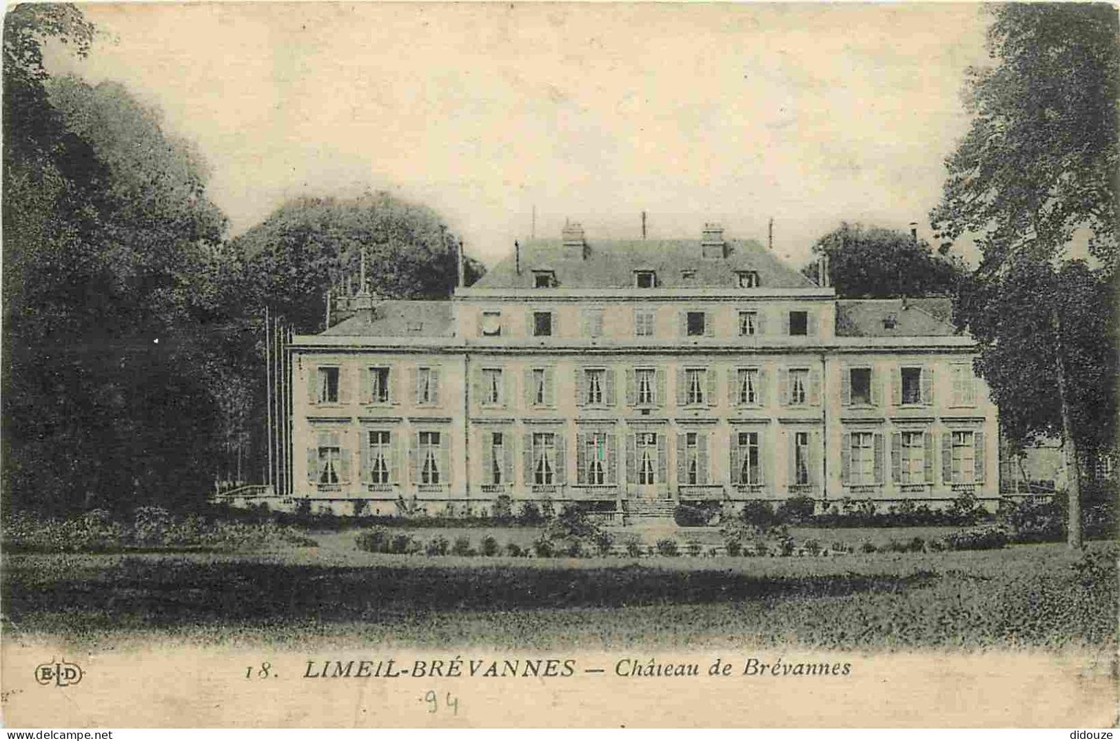 94 - Limeil Brevannes - Château De Brévannes - CPA - Correspondance - Voir Scans Recto-Verso - Limeil Brevannes