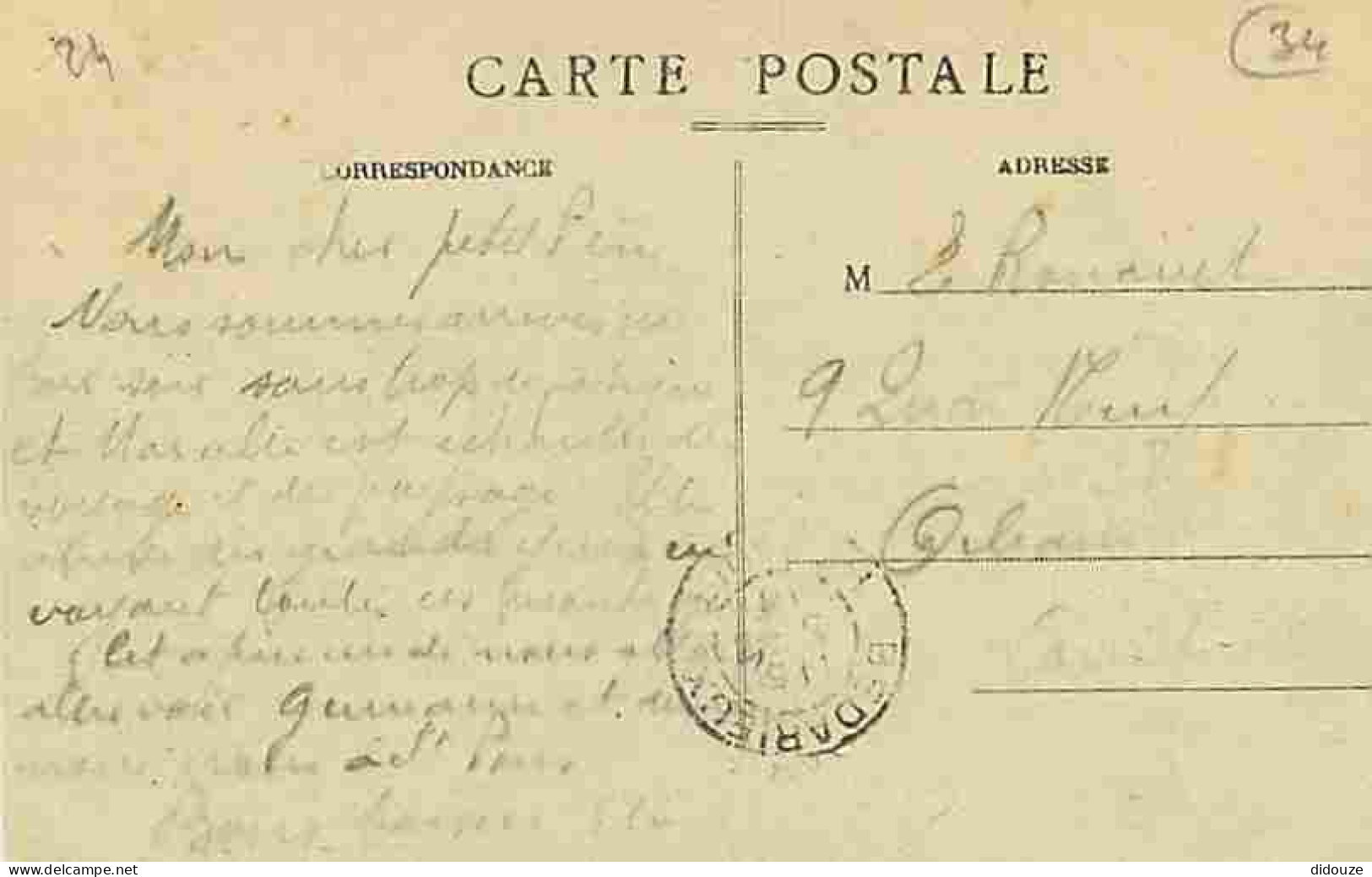 34 - Bédarieux - La Rue De La République - Animée - Correspondance - Oblitération Ronde De 1918 - CPA - Voir Scans Recto - Bedarieux