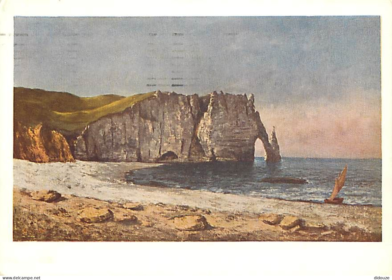 Art - Peinture - Gustave Courbet - La Roche Percée Etretat - CPM - Voir Scans Recto-Verso - Malerei & Gemälde