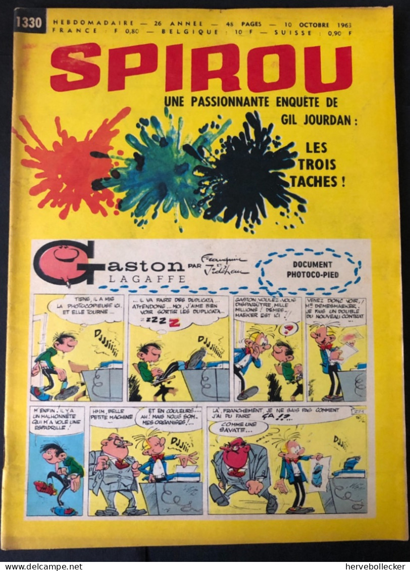Spirou Hebdomadaire N° 1330 - 1963 - Spirou Magazine