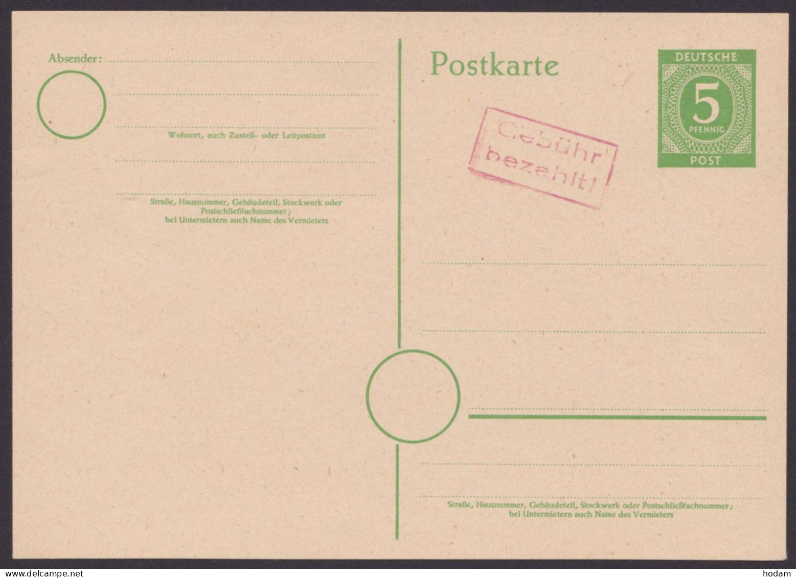 Münster: P950, *, Mit Rotem Ra "Gebühr Bezahlt" - Lettres & Documents