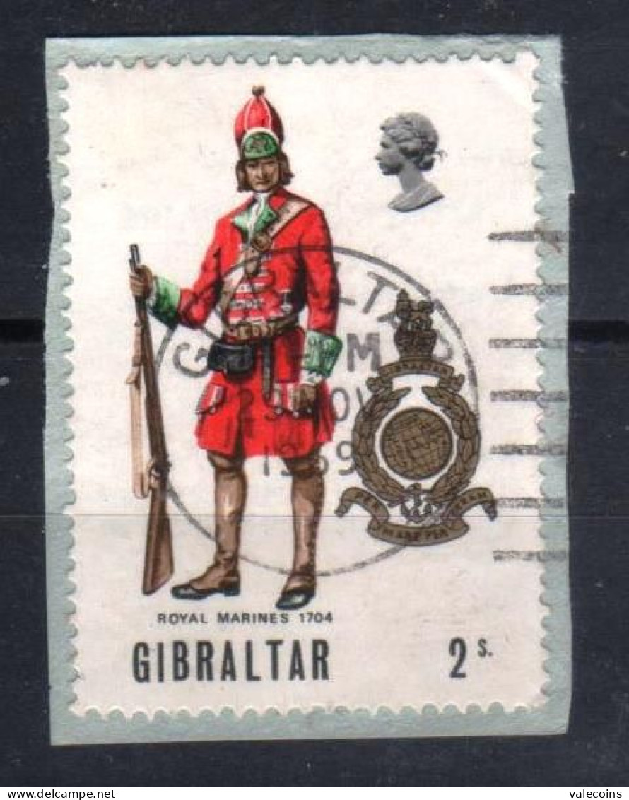 GIBILTERRA GIBRALTAR - 1969 - Royal Marines (1704) Uniform - Used Stamp    MyRef:N - Gibraltar