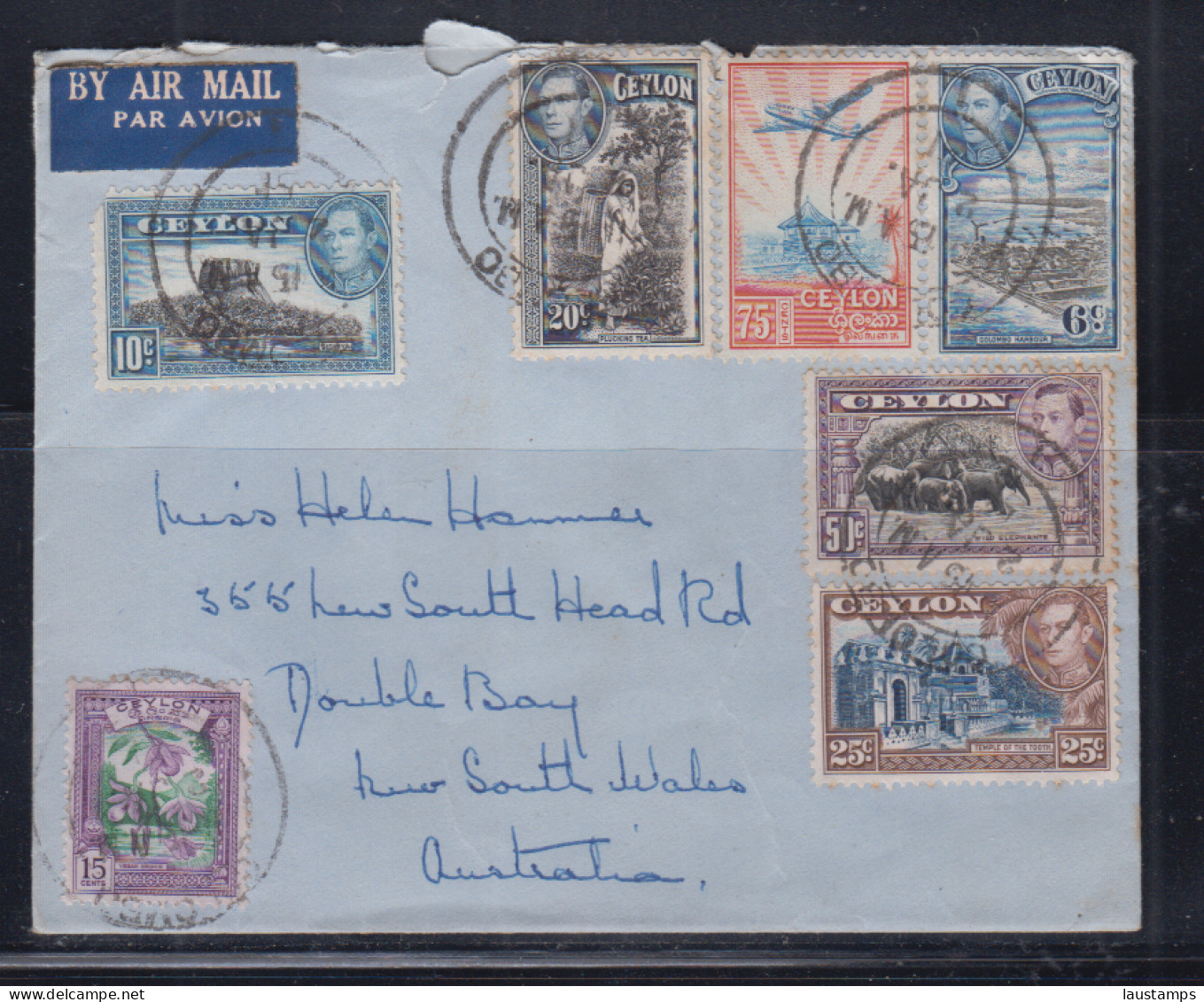 Sri Lanka, Ceylon 1951 Airmail Cover To Australia - Sri Lanka (Ceilán) (1948-...)