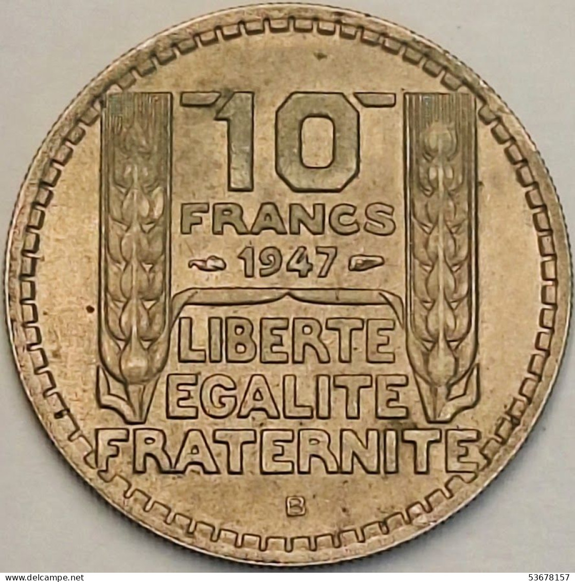 France - 10 Francs 1947 B, KM# 909.2 (#4139) - 10 Francs