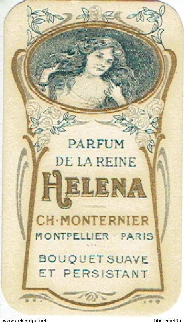 Carte Parfum HELENA De CH. MONTERNIER - MONTPELLIER - PARIS - Vintage (until 1960)
